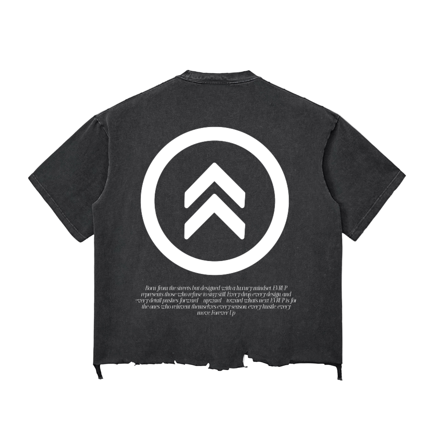 FOREVR UP Raw-Hem Boxy T-shirt