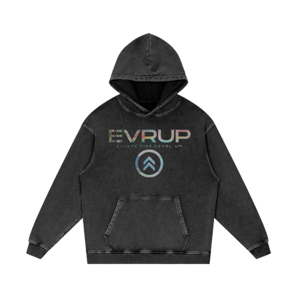 Snow Washed Loose Cotton Hoodie