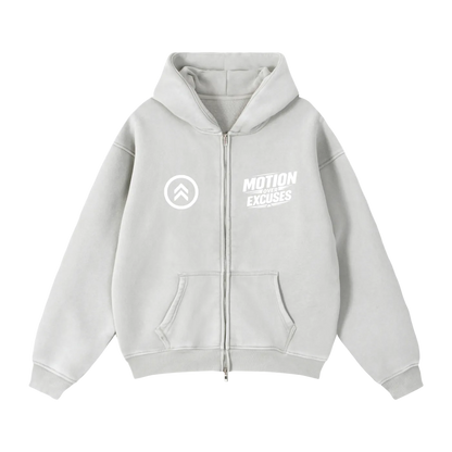 Zip-Through Boxy Fleece Hoodie