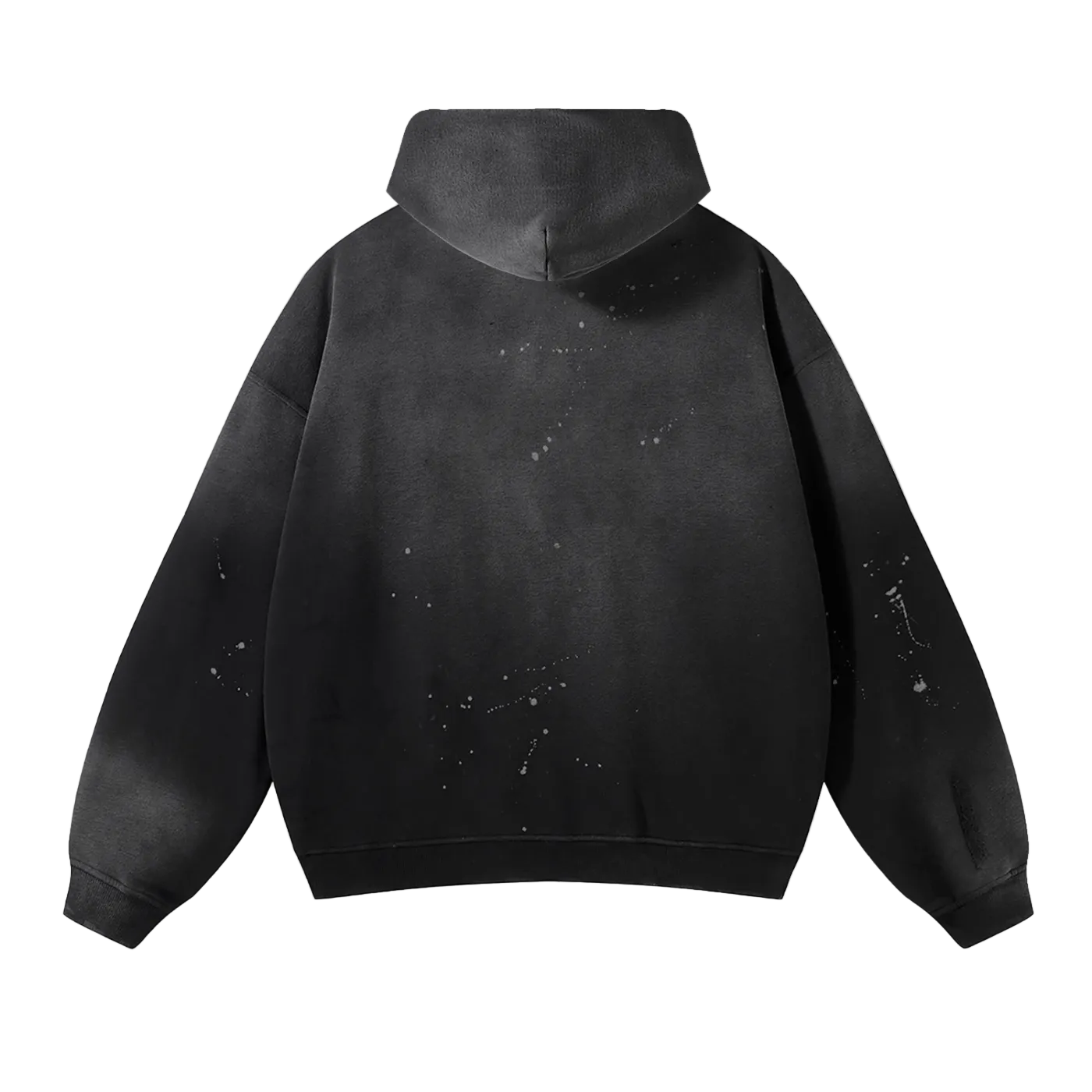 Vintage Washed Frayed Fleece Hoodie