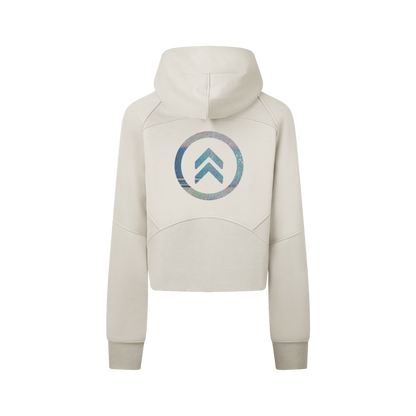 EVRUP Women’s Cropped Zip-Through Hoodie