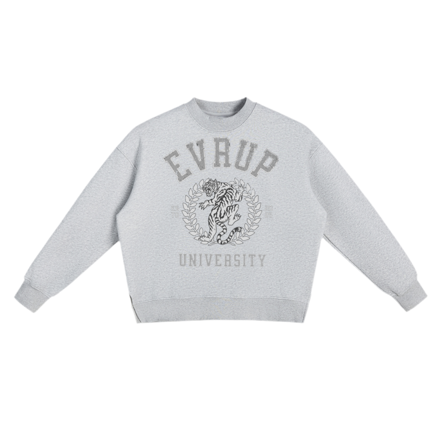 Fleece Side Slit Crewneck Sweatshirt