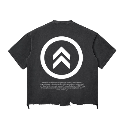 FOREVR UP Raw-Hem Boxy T-shirt