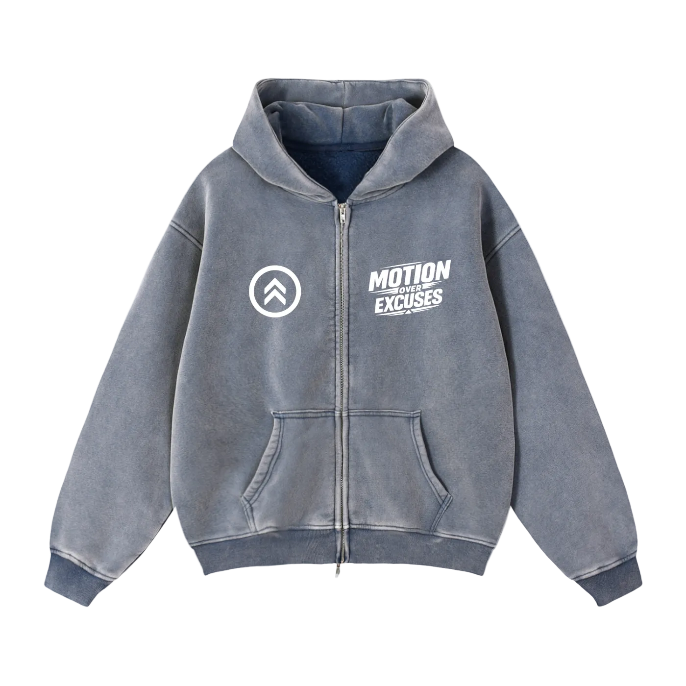 Zip-Through Boxy Fleece Hoodie