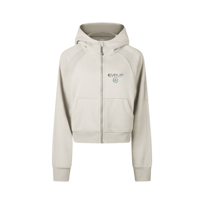 EVRUP Women’s Cropped Zip-Through Hoodie