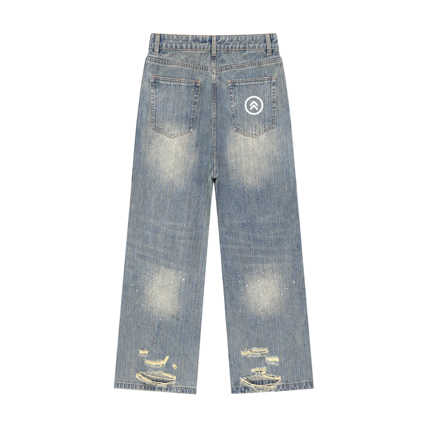 EVRUP Vintage Wash Distressed Denim Jeans
