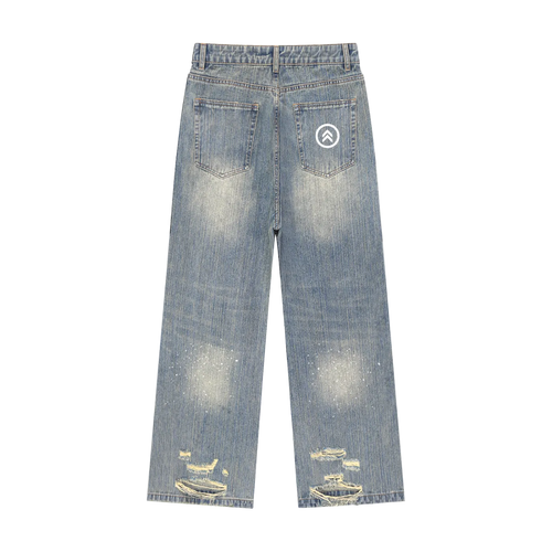 EVRUP Vintage Wash Distressed Denim Jeans