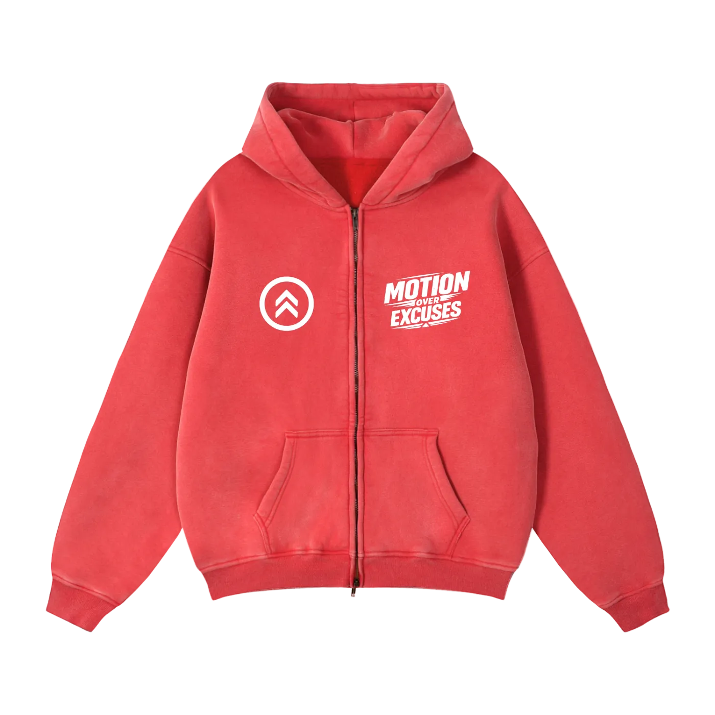 Zip-Through Boxy Fleece Hoodie