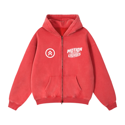 Zip-Through Boxy Fleece Hoodie